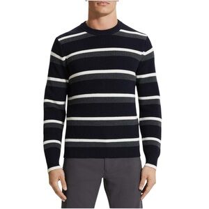 🌻NEW w/tags Theory Gary Stripe Merino Wool Crewneck Sweater Men's Size M $325